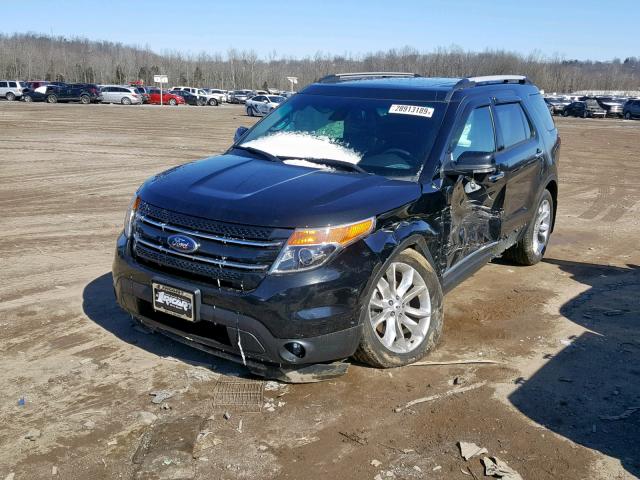 1FM5K8F85EGB08376 - 2014 FORD EXPLORER L BLACK photo 2