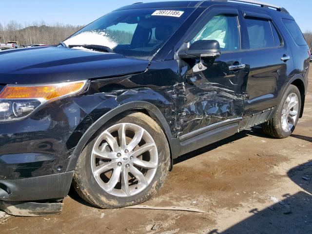 1FM5K8F85EGB08376 - 2014 FORD EXPLORER L BLACK photo 9