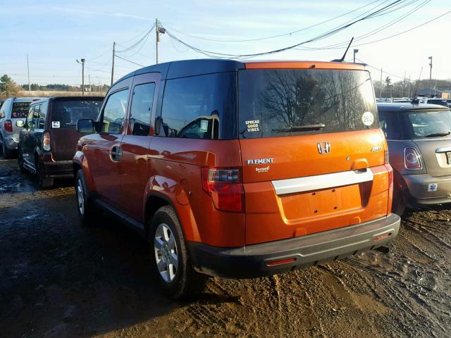 5J6YH2H76BL003487 - 2011 HONDA ELEMENT EX ORANGE photo 3