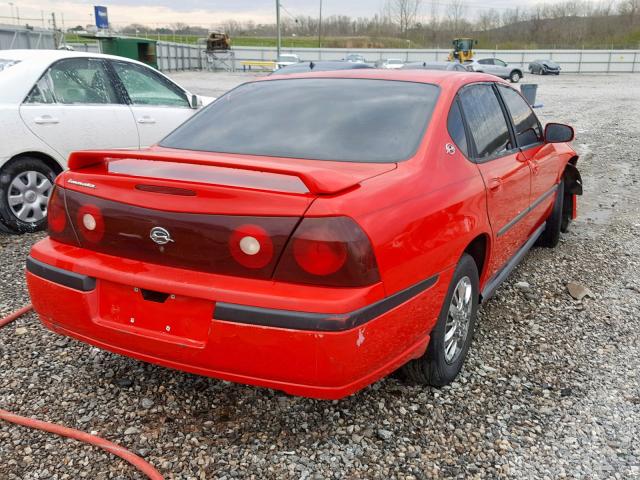 2G1WF55E3Y9310292 - 2000 CHEVROLET IMPALA RED photo 4