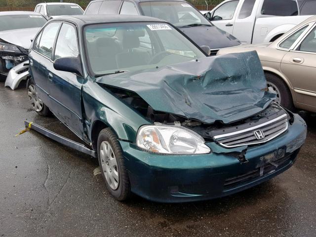 2HGEJ6619YH541272 - 2000 HONDA CIVIC BASE GREEN photo 1