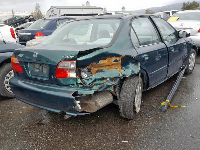 2HGEJ6619YH541272 - 2000 HONDA CIVIC BASE GREEN photo 4