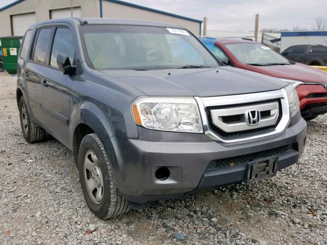 5FNYF3H2XAB019313 - 2010 HONDA PILOT LX GRAY photo 1