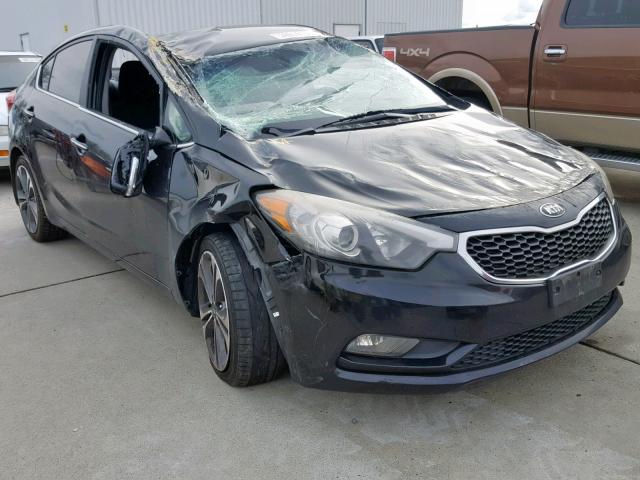 KNAFX4A85E5118490 - 2014 KIA FORTE EX BLACK photo 1