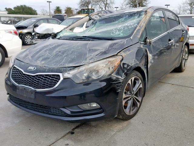 KNAFX4A85E5118490 - 2014 KIA FORTE EX BLACK photo 2