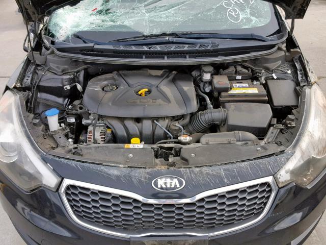 KNAFX4A85E5118490 - 2014 KIA FORTE EX BLACK photo 7