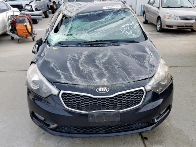 KNAFX4A85E5118490 - 2014 KIA FORTE EX BLACK photo 9