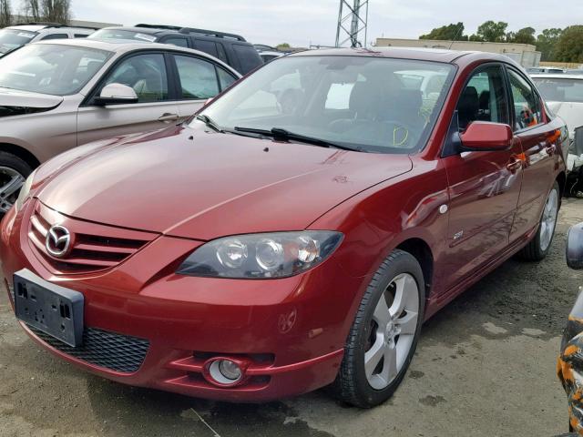 JM1BK324361416874 - 2006 MAZDA 3 S MAROON photo 2