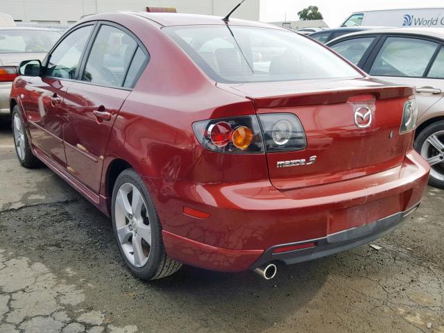 JM1BK324361416874 - 2006 MAZDA 3 S MAROON photo 3