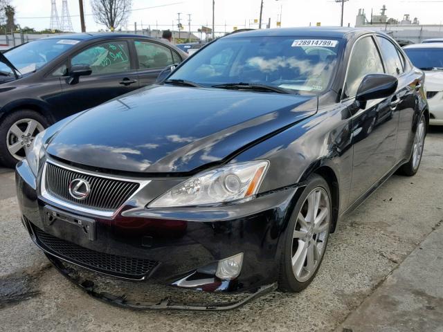 JTHBK262772025787 - 2007 LEXUS IS 250 BLACK photo 2