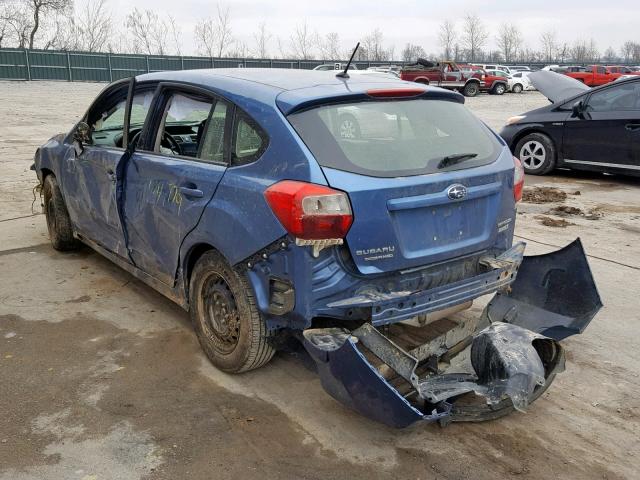 JF1GPAA63E8250172 - 2014 SUBARU IMPREZA BLUE photo 3