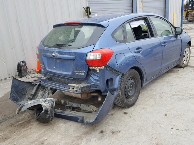 JF1GPAA63E8250172 - 2014 SUBARU IMPREZA BLUE photo 4