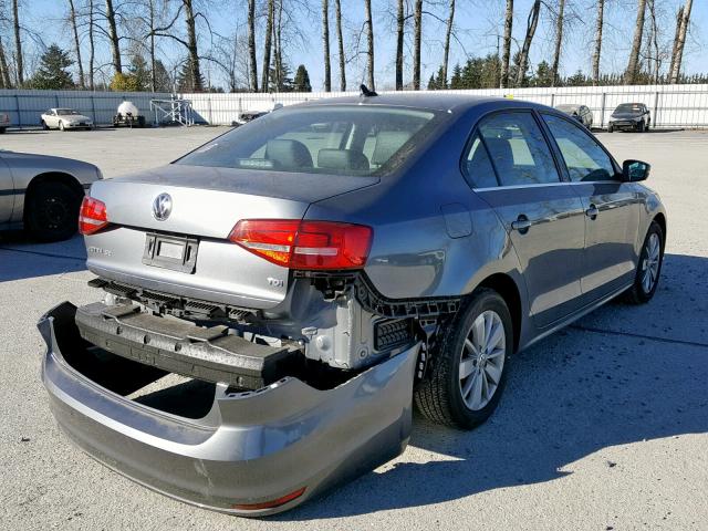 3VWLA7AJ3FM423765 - 2015 VOLKSWAGEN JETTA TDI GRAY photo 4