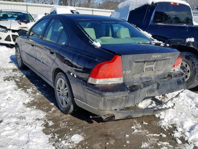 YV1RH592562546379 - 2006 VOLVO S60 2.5T BLACK photo 3