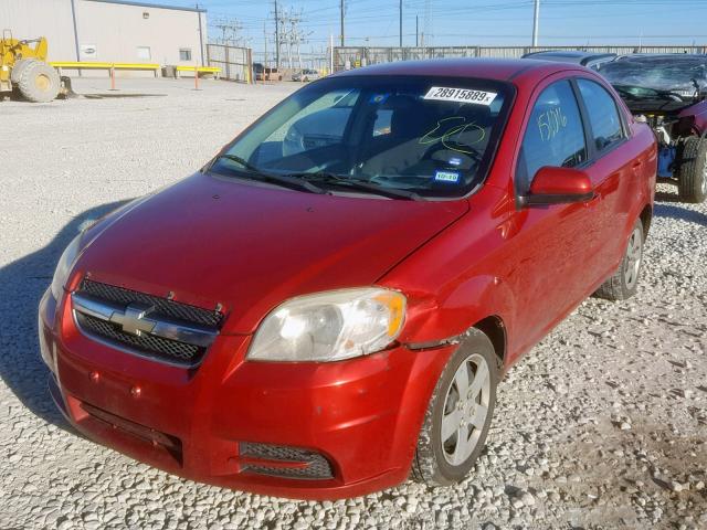 KL1TD5DE0BB160530 - 2011 CHEVROLET AVEO LS RED photo 2