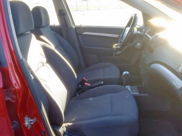 KL1TD5DE0BB160530 - 2011 CHEVROLET AVEO LS RED photo 5
