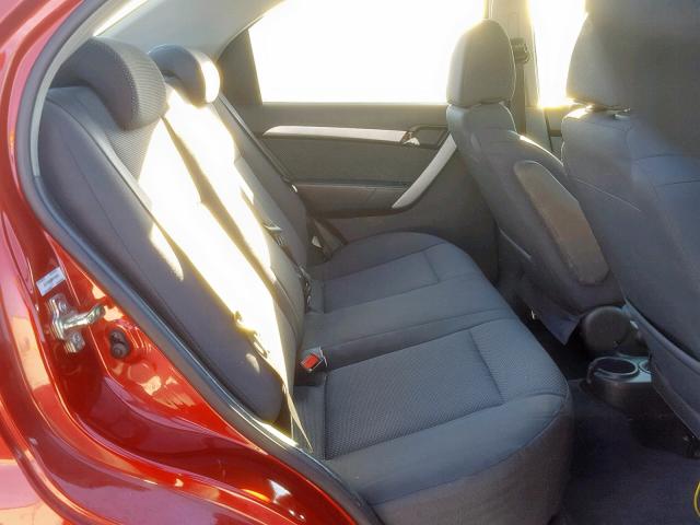 KL1TD5DE0BB160530 - 2011 CHEVROLET AVEO LS RED photo 6