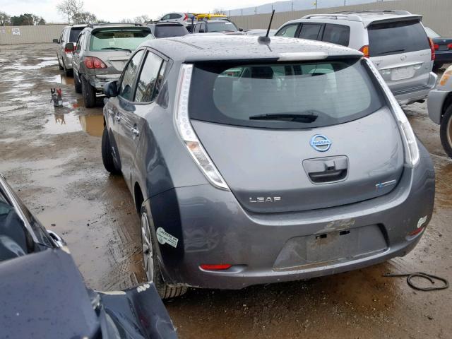 1N4AZ0CP2FC334479 - 2015 NISSAN LEAF S GRAY photo 3