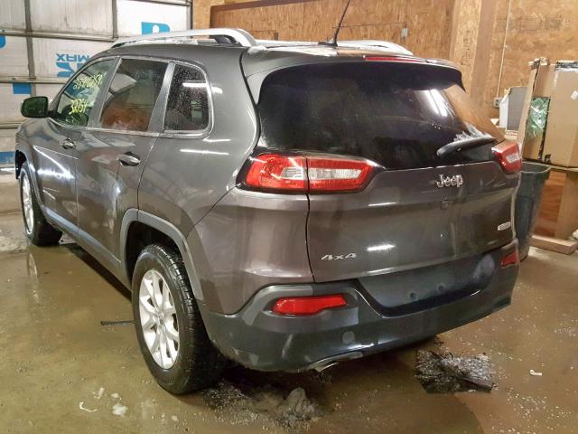 1C4PJMCB1FW636125 - 2015 JEEP CHEROKEE L GRAY photo 3