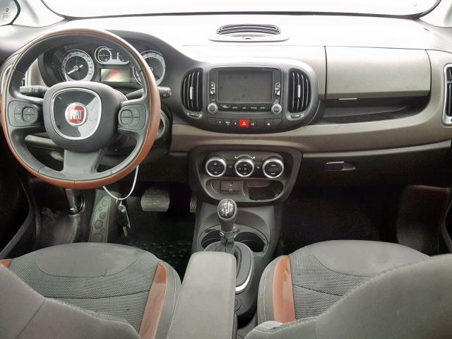 ZFBCFADHXFZ033628 - 2015 FIAT 500L TREKK TAN photo 9