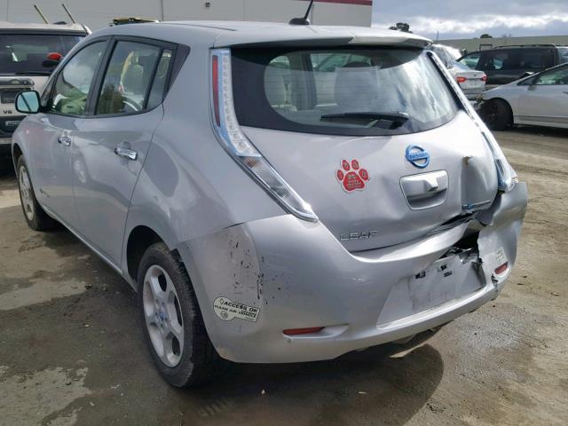 JN1AZ0CP7BT008183 - 2011 NISSAN LEAF SV SILVER photo 3