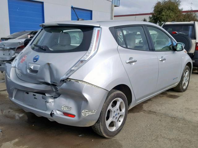 JN1AZ0CP7BT008183 - 2011 NISSAN LEAF SV SILVER photo 4