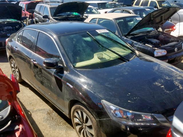 1HGCR6F31EA001698 - 2014 HONDA ACCORD HYB BLACK photo 1