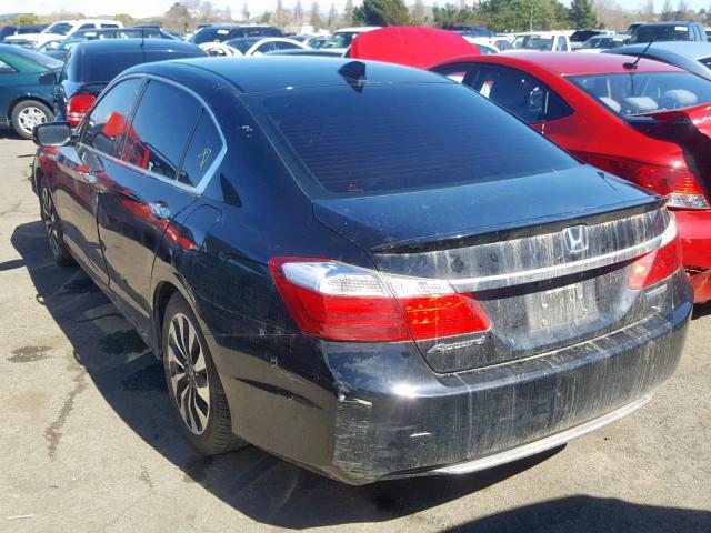 1HGCR6F31EA001698 - 2014 HONDA ACCORD HYB BLACK photo 3