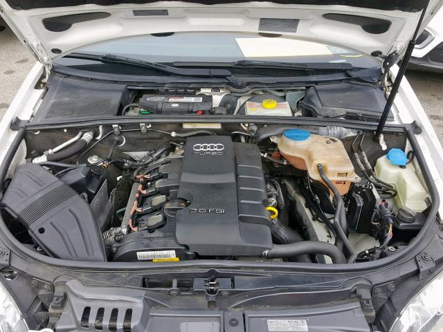 WAUAF78E88A030216 - 2008 AUDI A4 2.0T WHITE photo 7