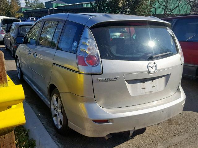 JM1CR29L360118578 - 2006 MAZDA 5 SILVER photo 3