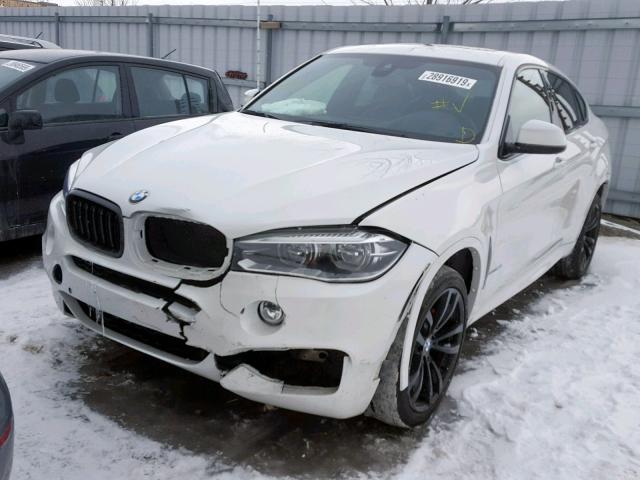 5UXKU6C50F0F93859 - 2015 BMW X6 XDRIVE5 WHITE photo 2