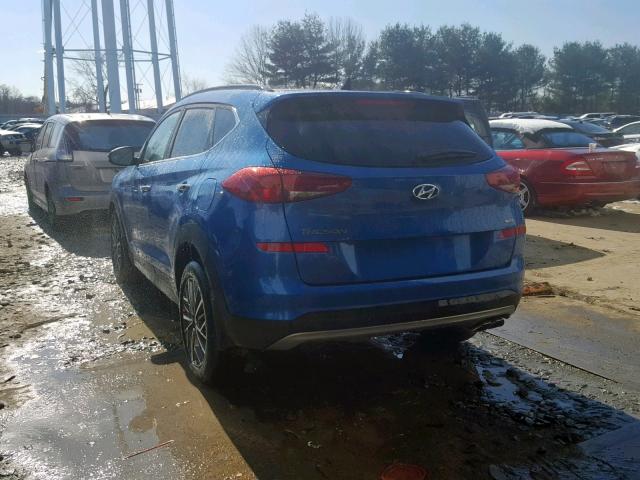 KM8J3CAL8KU907818 - 2019 HYUNDAI TUCSON LIM BLUE photo 3