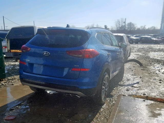 KM8J3CAL8KU907818 - 2019 HYUNDAI TUCSON LIM BLUE photo 4