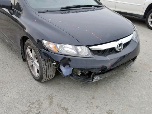 19XFA1F68BE030317 - 2011 HONDA CIVIC LX-S BLACK photo 9