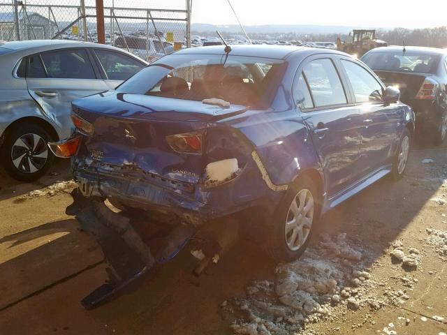 JA32U2FU9FU025501 - 2015 MITSUBISHI LANCER ES BLUE photo 4