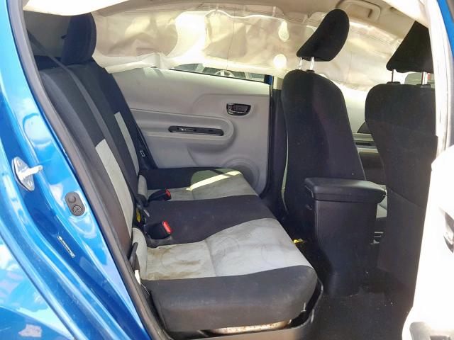 JTDKDTB37D1542735 - 2013 TOYOTA PRIUS C BLUE photo 6