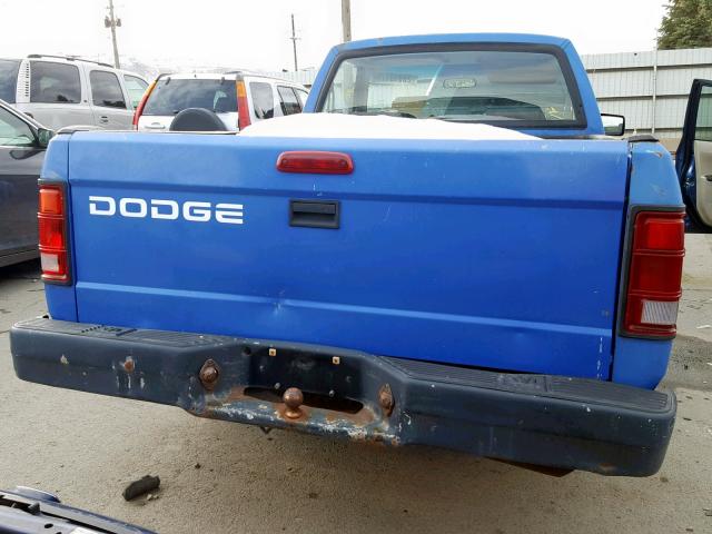 1B7FL26X0TW700801 - 1996 DODGE DAKOTA BLUE photo 6