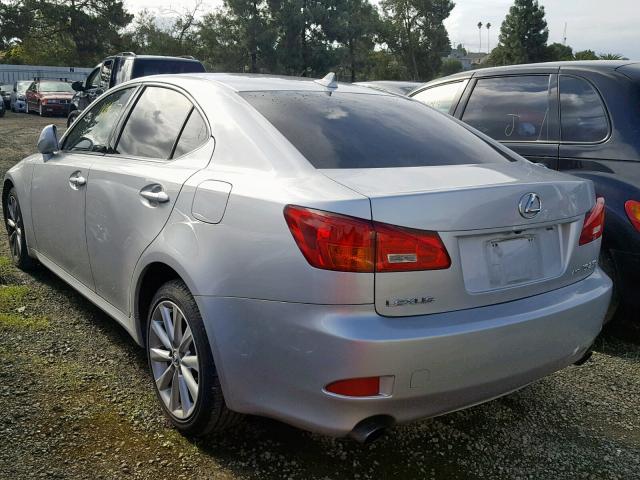 JTHCK262975013739 - 2007 LEXUS IS 250 SILVER photo 3