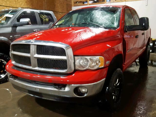 3D3KU28D13G813757 - 2003 DODGE RAM 2500 S RED photo 2