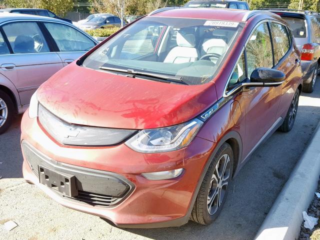 1G1FX6S08H4128425 - 2017 CHEVROLET BOLT EV PR BURGUNDY photo 2