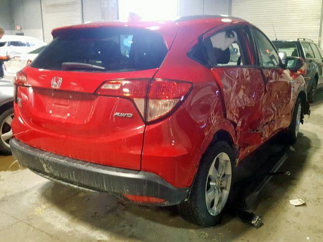 3CZRU6H75GM740841 - 2016 HONDA HR-V EXL RED photo 4