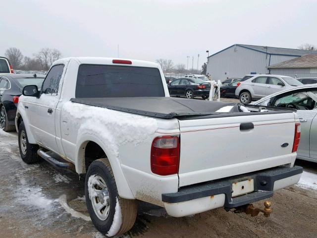 1FTYR10U55PA17294 - 2005 FORD RANGER WHITE photo 3