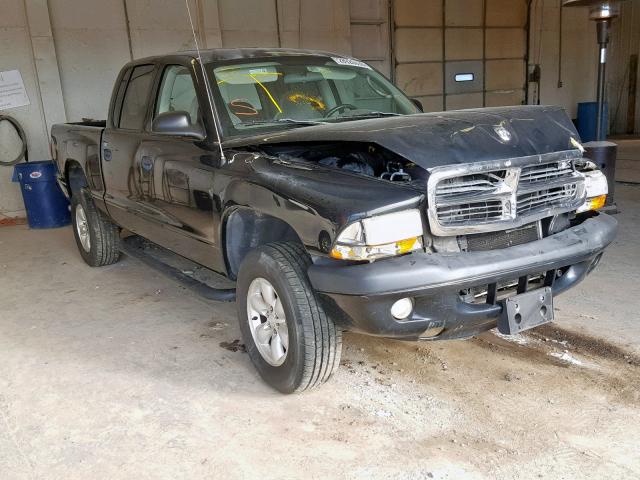 1D7HG38K14S597536 - 2004 DODGE DAKOTA QUA BLACK photo 1