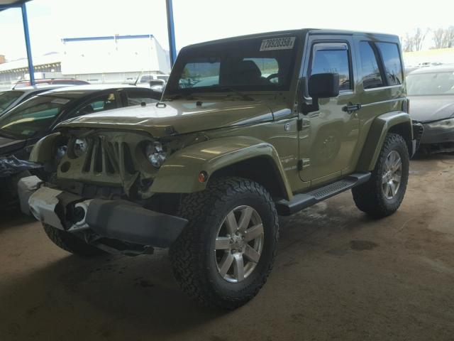 1C4AJWBG3DL568326 - 2013 JEEP WRANGLER S 绿色 照片 2