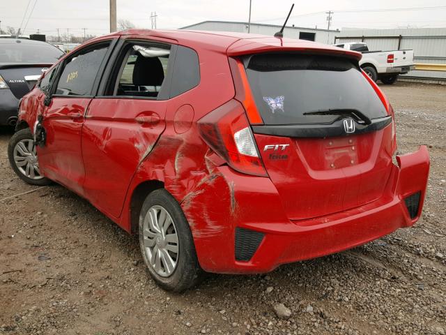 3HGGK5H58FM779290 - 2015 HONDA FIT LX RED photo 3