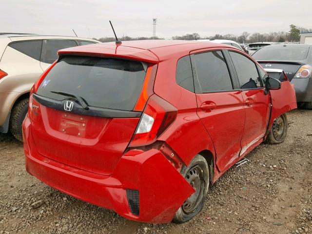 3HGGK5H58FM779290 - 2015 HONDA FIT LX RED photo 4