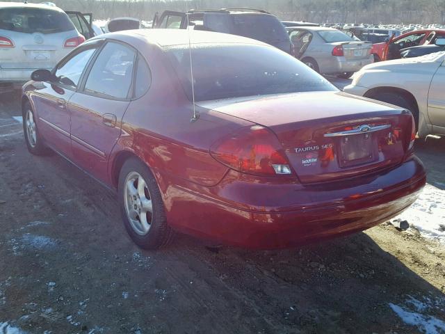 1FAFP55U92G102735 - 2002 FORD TAURUS SES MAROON photo 3