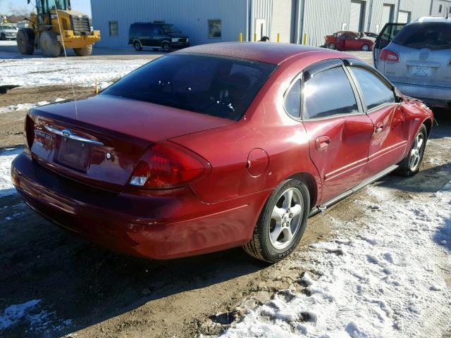 1FAFP55U92G102735 - 2002 FORD TAURUS SES MAROON photo 4