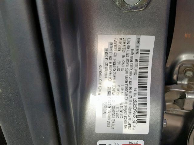 JM3TB2MV5A0226892 - 2010 MAZDA CX-9 SILVER photo 10