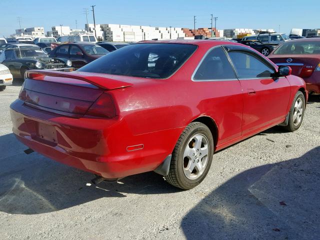1HGCG2252YA028712 - 2000 HONDA ACCORD EX RED photo 4